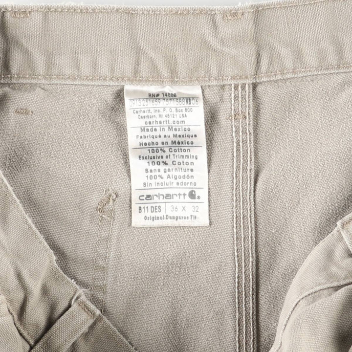 Carhartt Original Dungaree Fit Painted Duck Painter Pants, Men's, Size 35 cotton Khaki type Vintage Second Hand
