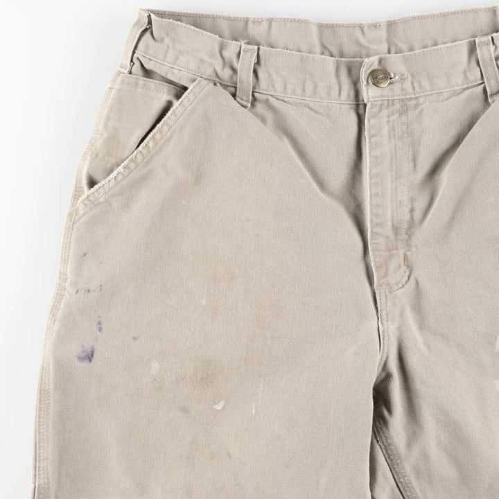 Carhartt Original Dungaree Fit Painted Duck Painter Pants, Men's, Size 35 cotton Khaki type Vintage Second Hand