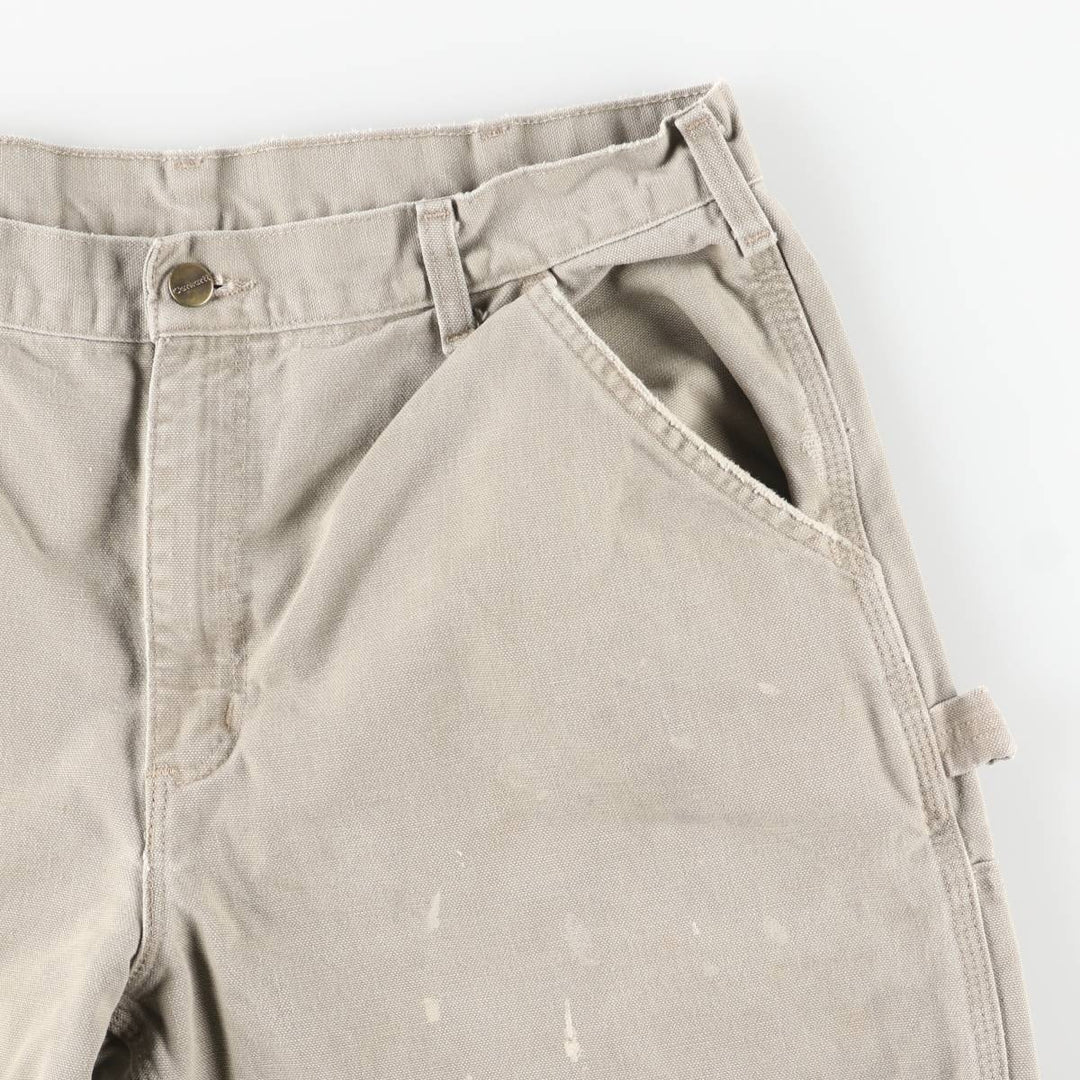 Carhartt Original Dungaree Fit Painted Duck Painter Pants, Men's, Size 35 cotton Khaki type Vintage Second Hand