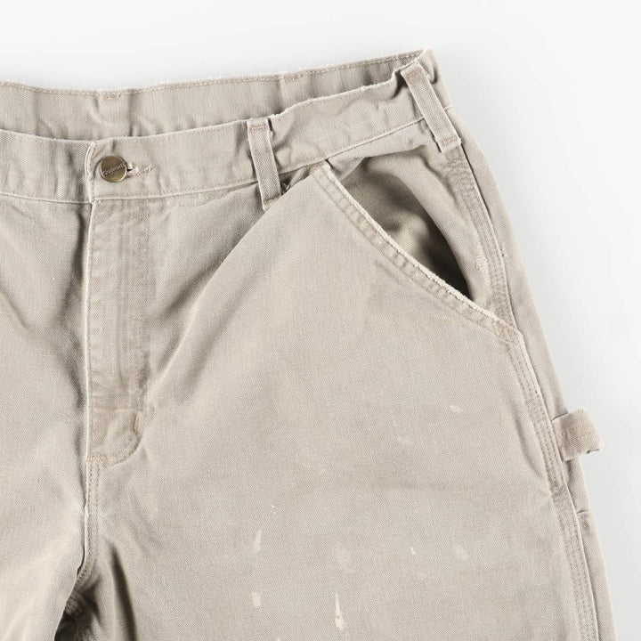 Carhartt Original Dungaree Fit Painted Duck Painter Pants, Men's, Size 35 cotton Khaki type Vintage Second Hand