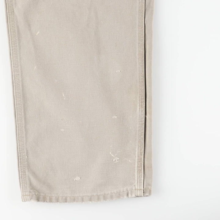 Carhartt Original Dungaree Fit Painted Duck Painter Pants, Men's, Size 35 cotton Khaki type Vintage Second Hand
