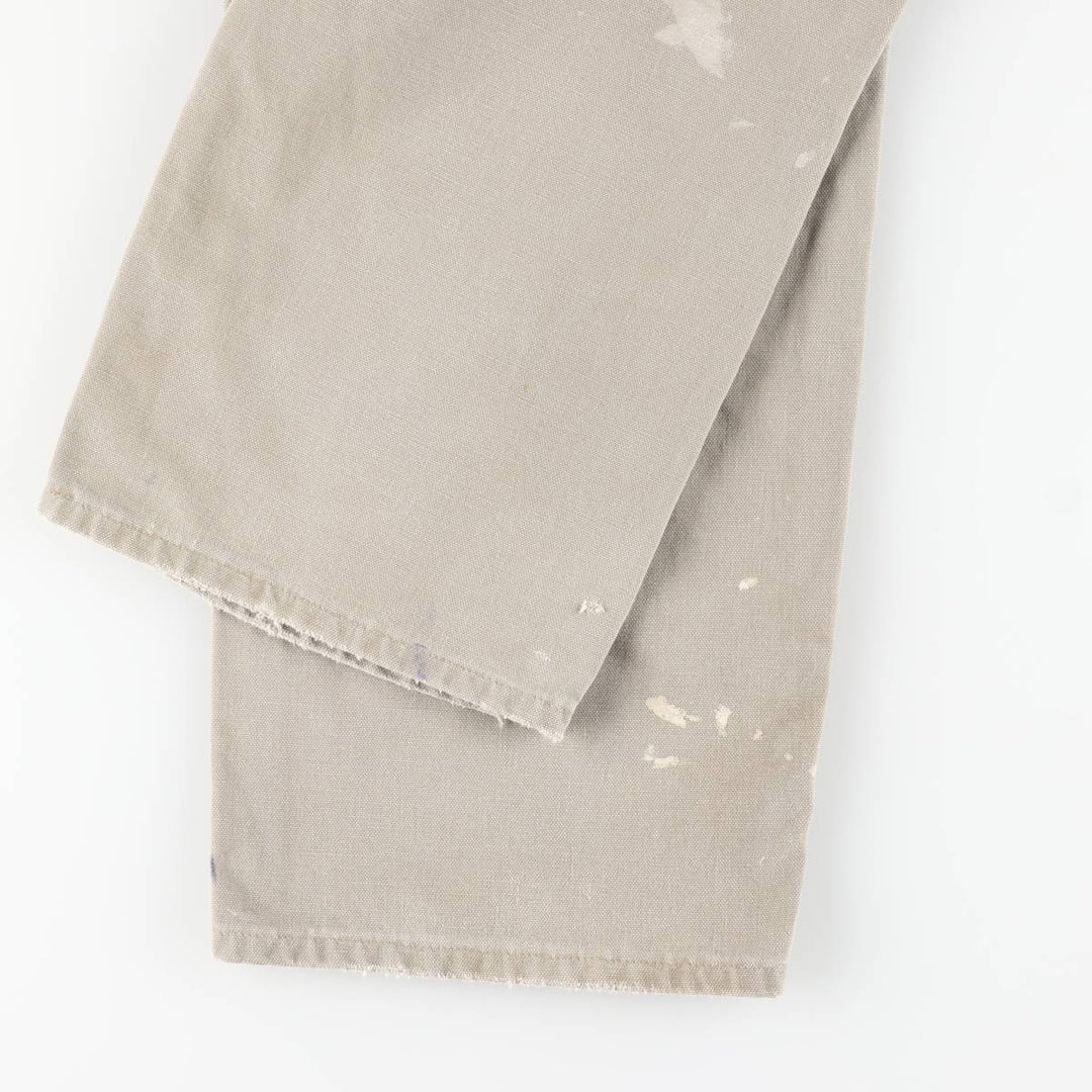 Carhartt Original Dungaree Fit Painted Duck Painter Pants, Men's, Size 35 cotton Khaki type Vintage Second Hand