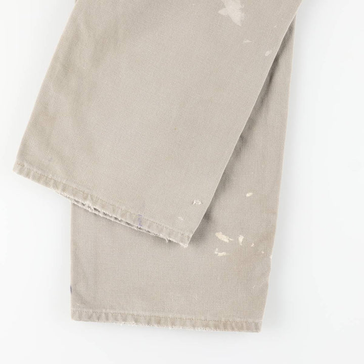 Carhartt Original Dungaree Fit Painted Duck Painter Pants, Men's, Size 35 cotton Khaki type Vintage Second Hand