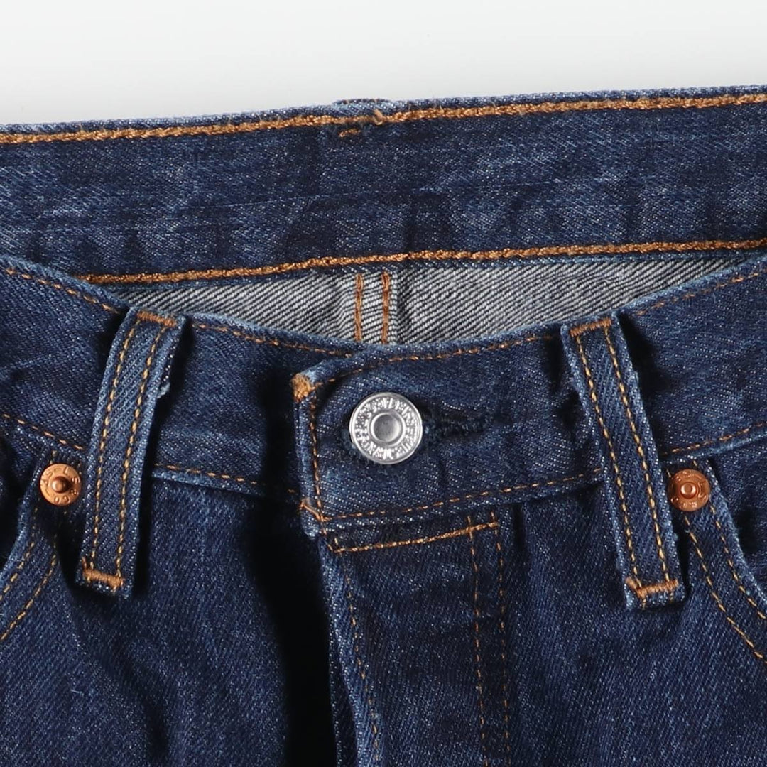 Dark navy Levi's 501 straight-leg denim pants, men's size W32 cotton navy blue type Vintage Second Hand