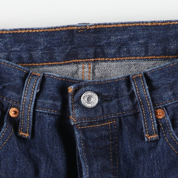 Dark navy Levi's 501 straight-leg denim pants, men's size W32 cotton navy blue type Vintage Second Hand