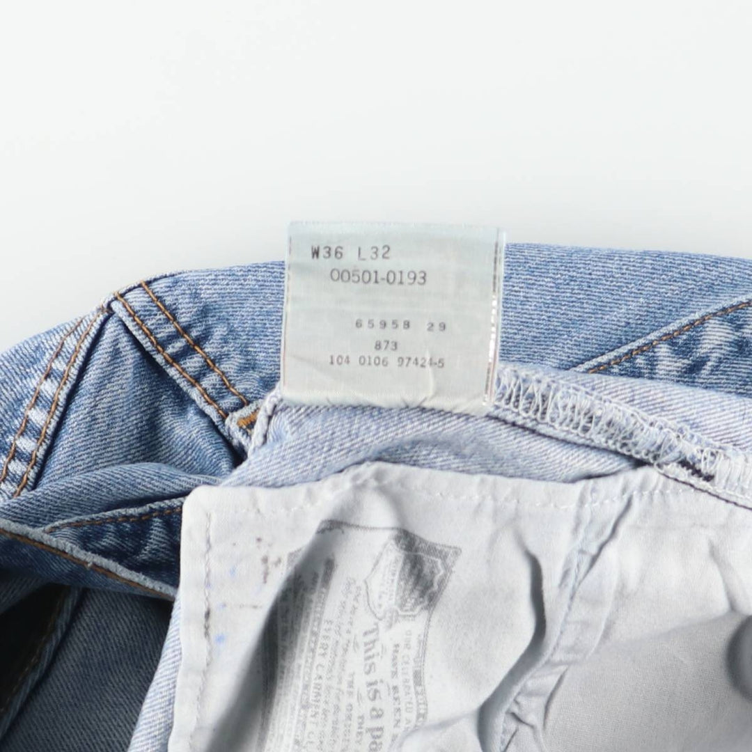 2000'S Levi's 00501-0193 Straight Denim Pants, Men's, Size W35 cotton blue type Vintage Second Hand