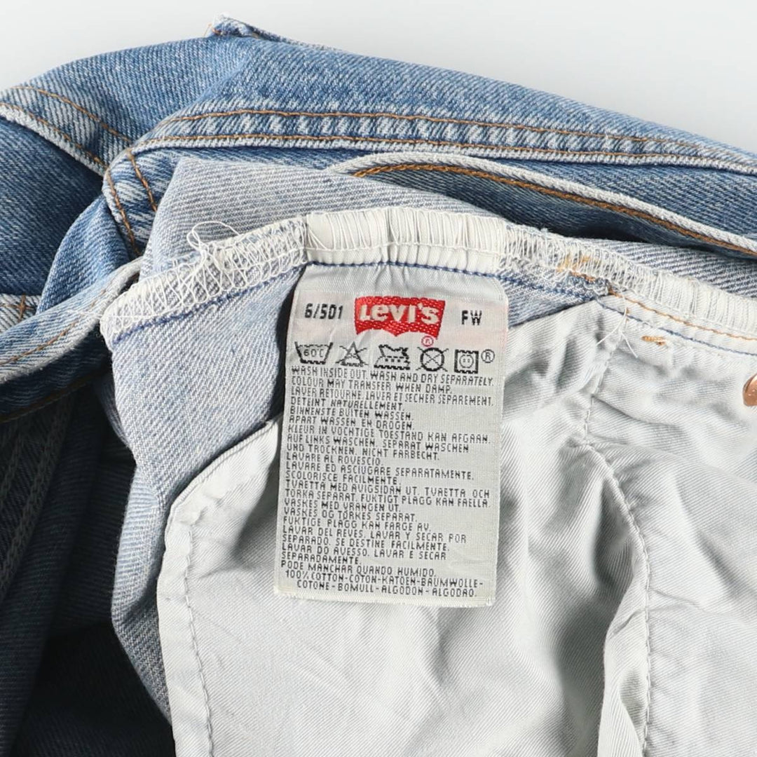 Levi's 6501-0117 Men's Straight Denim Pants, Size W31 cotton blue type Vintage Second Hand