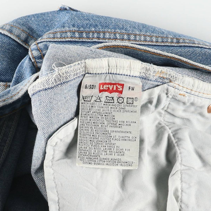 Levi's 6501-0117 Men's Straight Denim Pants, Size W31 cotton blue type Vintage Second Hand