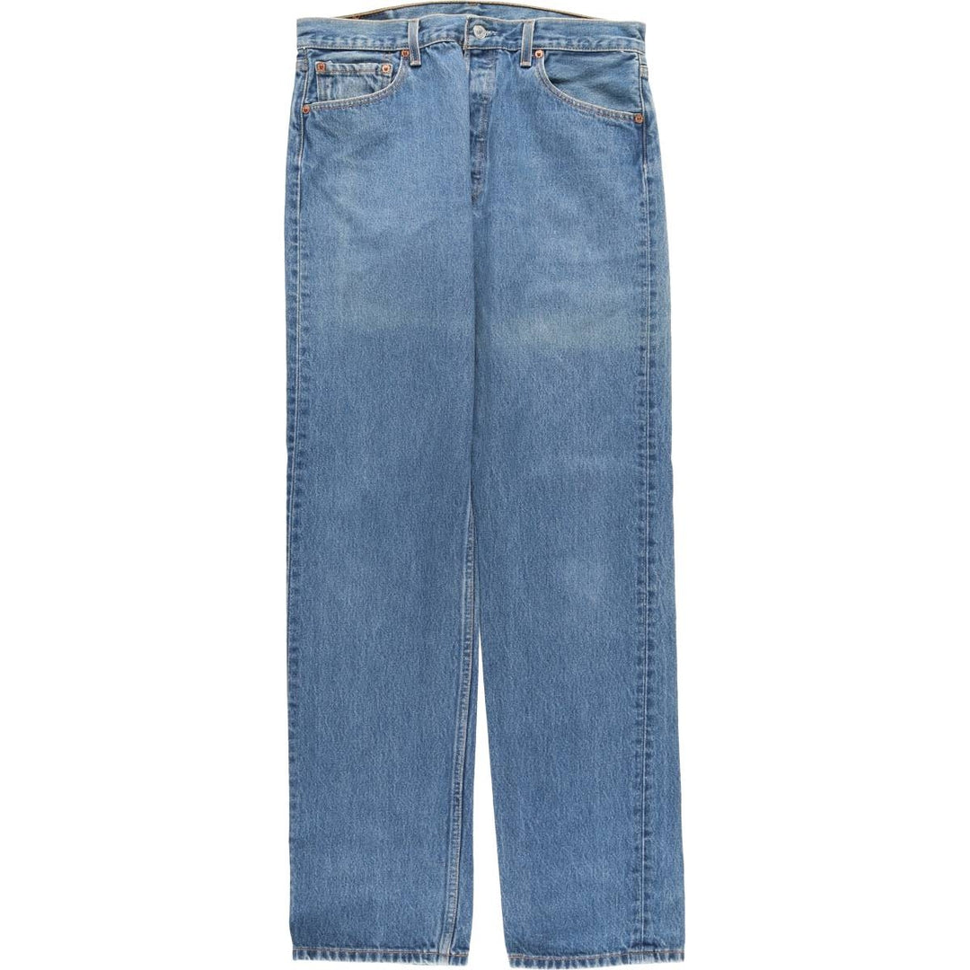 00'S Levi's 00501-0115 Straight denim pants for men, size W33 cotton blue type Vintage Second Hand
