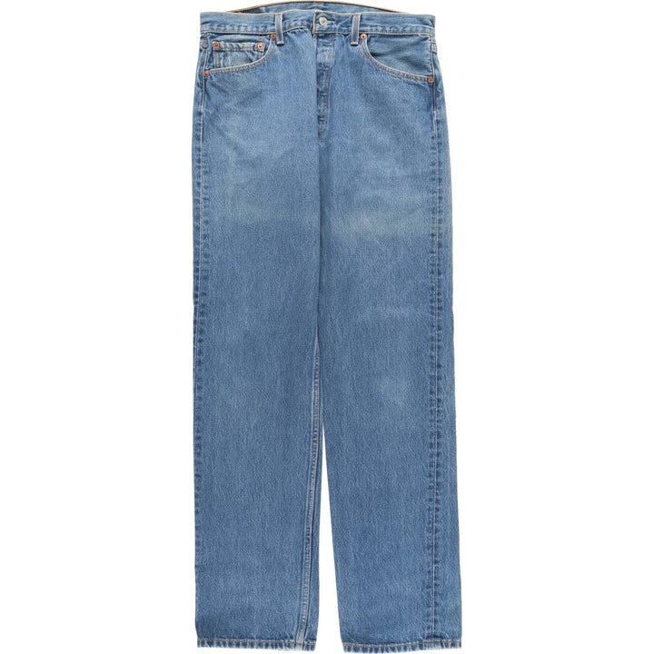 00'S Levi's 00501-0115 Straight denim pants for men, size W33 cotton blue type Vintage Second Hand