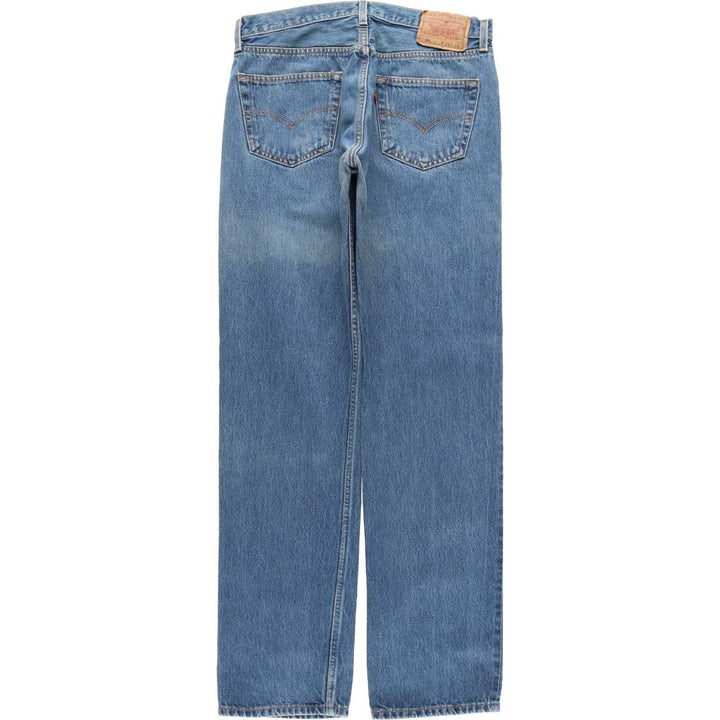 00'S Levi's 00501-0115 Straight denim pants for men, size W33 cotton blue type Vintage Second Hand