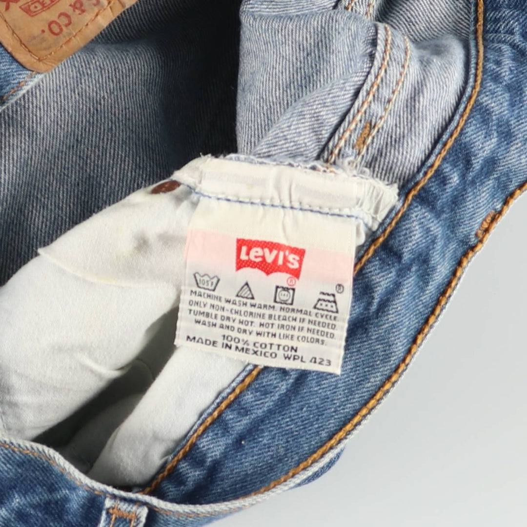 00'S Levi's 00501-0115 Straight denim pants for men, size W33 cotton blue type Vintage Second Hand
