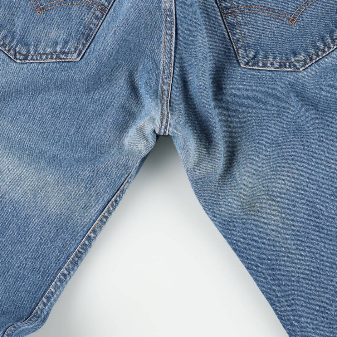 00'S Levi's 00501-0115 Straight denim pants for men, size W33 cotton blue type Vintage Second Hand