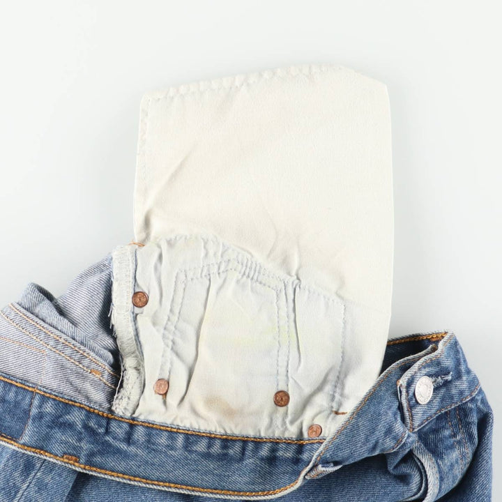 00'S Levi's 00501-0115 Straight denim pants for men, size W33 cotton blue type Vintage Second Hand