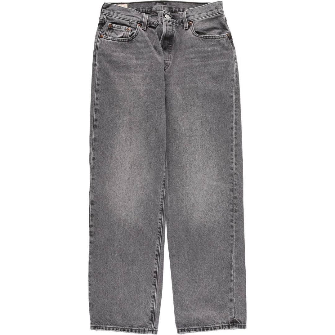 Levi's 501 LEVI'S PREMIUM Big E Black Denim Straight Leg Jeans, Men's W30 (approx.) cotton black type Vintage Second Hand