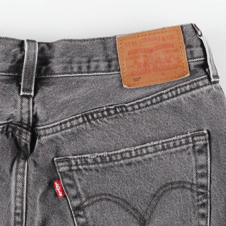 Levi's 501 LEVI'S PREMIUM Big E Black Denim Straight Leg Jeans, Men's W30 (approx.) cotton black type Vintage Second Hand