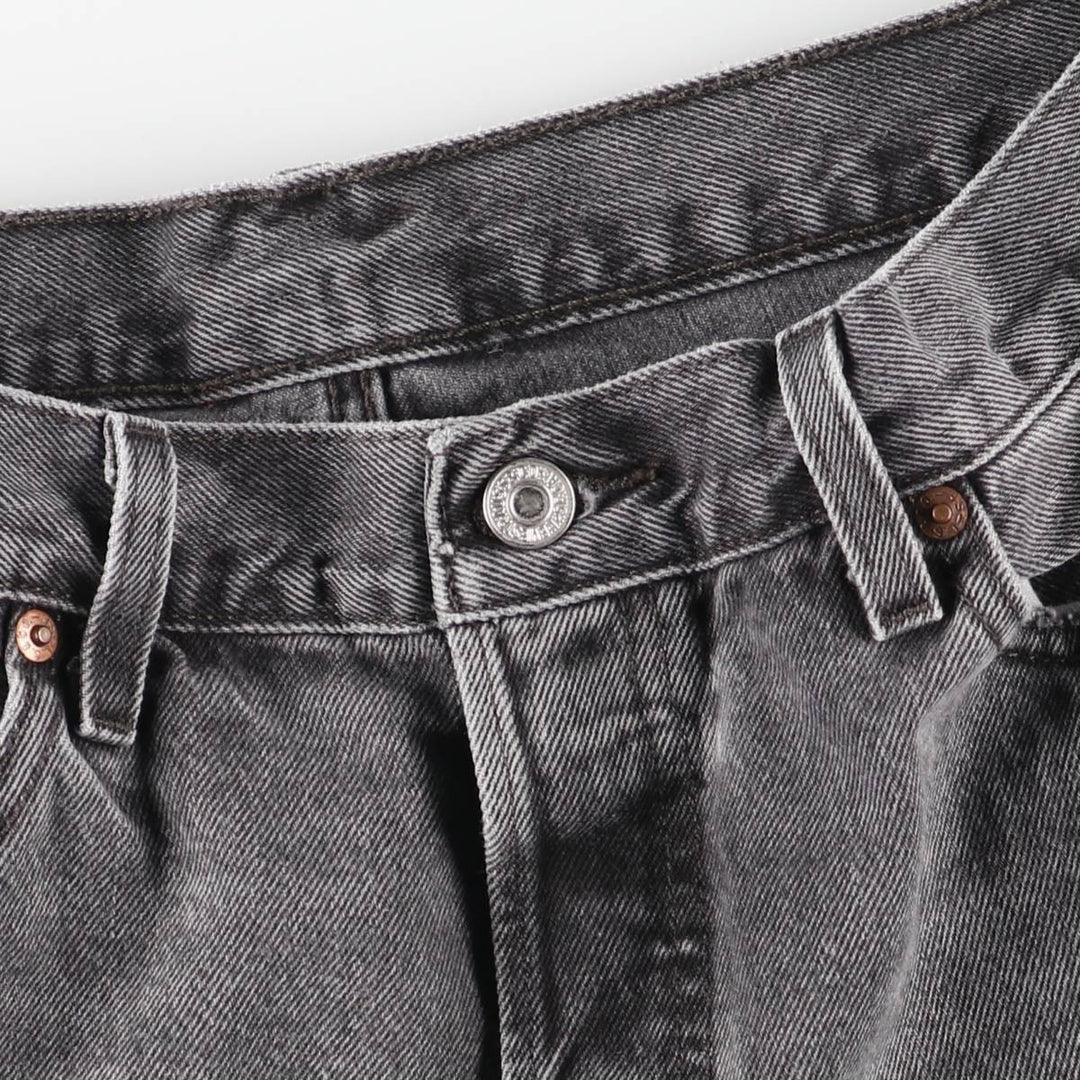 Levi's 501 LEVI'S PREMIUM Big E Black Denim Straight Leg Jeans, Men's W30 (approx.) cotton black type Vintage Second Hand
