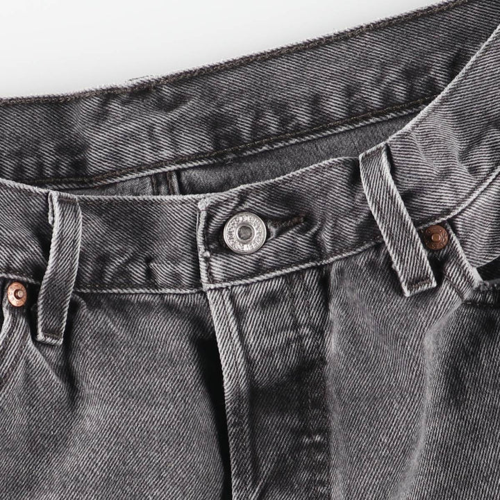 Levi's 501 LEVI'S PREMIUM Big E Black Denim Straight Leg Jeans, Men's W30 (approx.) cotton black type Vintage Second Hand