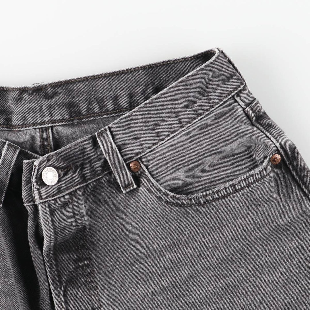 Levi's 501 LEVI'S PREMIUM Big E Black Denim Straight Leg Jeans, Men's W30 (approx.) cotton black type Vintage Second Hand