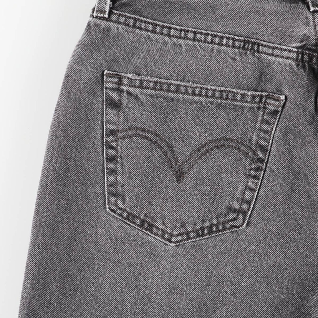 Levi's 501 LEVI'S PREMIUM Big E Black Denim Straight Leg Jeans, Men's W30 (approx.) cotton black type Vintage Second Hand