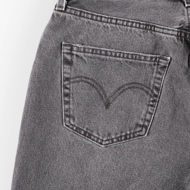 Levi's 501 LEVI'S PREMIUM Big E Black Denim Straight Leg Jeans, Men's W30 (approx.) cotton black type Vintage Second Hand