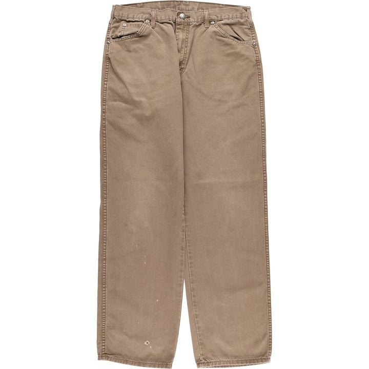 Dickies Duck Work Pants Men's W34 cotton brown type Vintage Second Hand