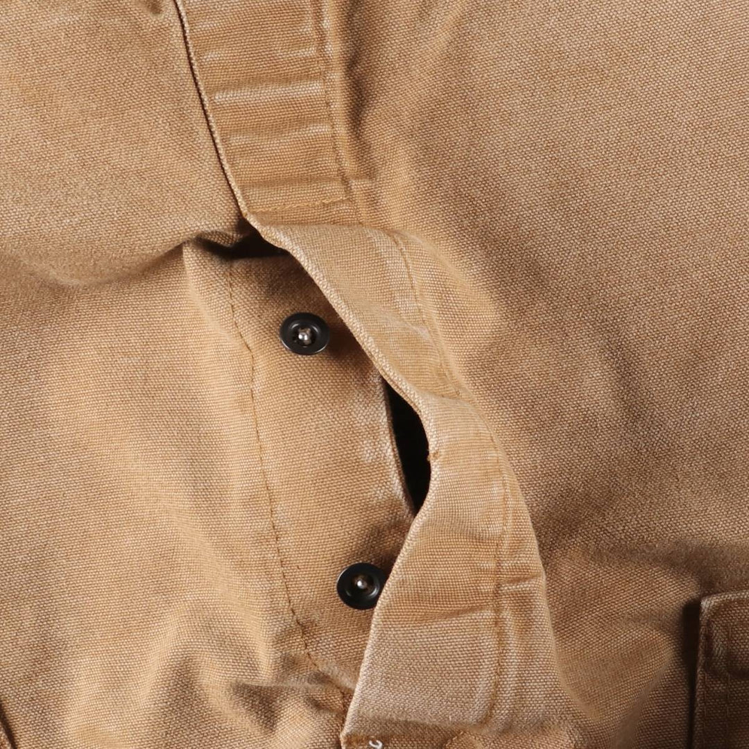Round House Double Knee Duck Overalls, Made in USA, Men's, Size W37 cotton beige type brown Vintage Second Hand