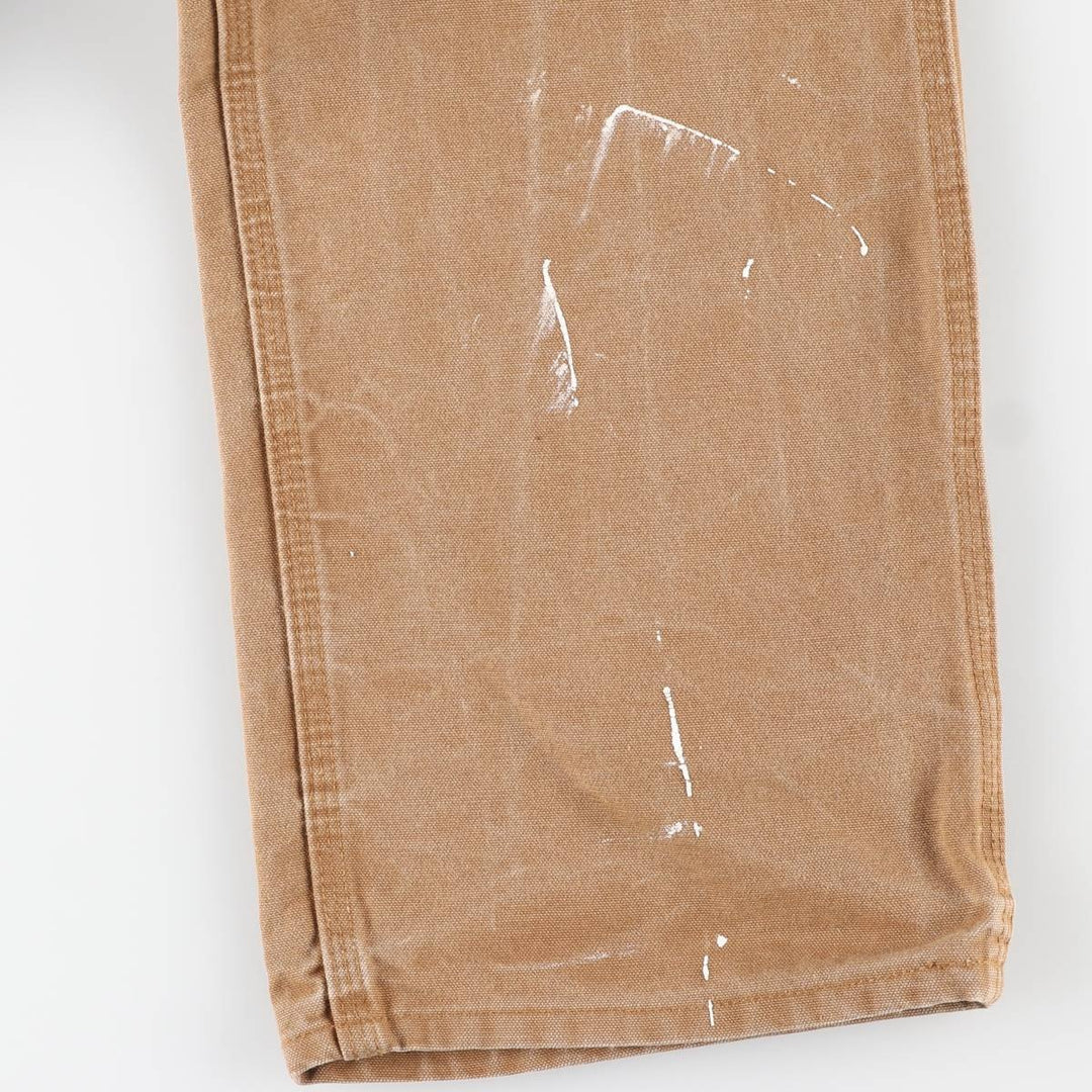 Round House Double Knee Duck Overalls, Made in USA, Men's, Size W37 cotton beige type brown Vintage Second Hand