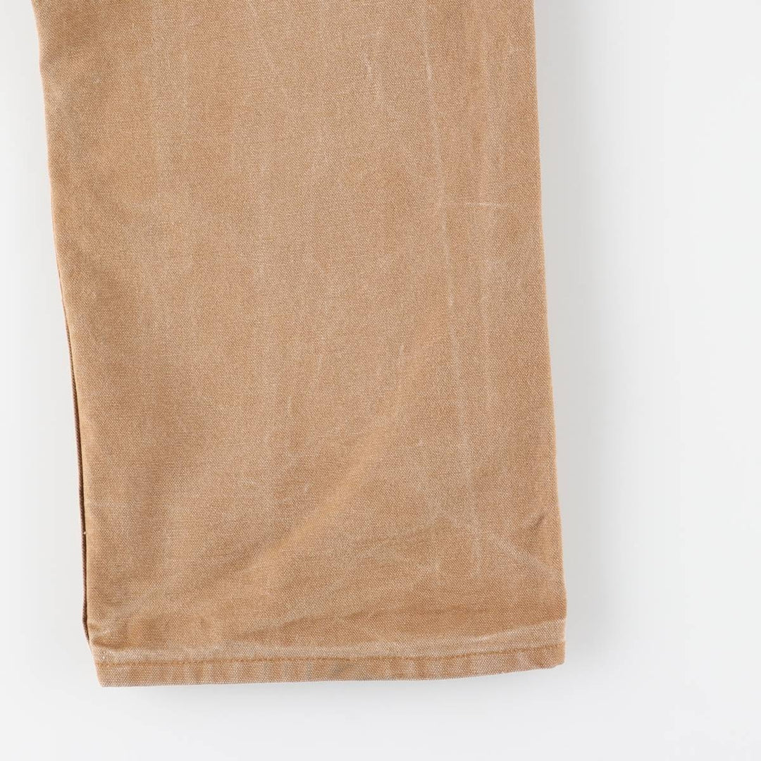 Round House Double Knee Duck Overalls, Made in USA, Men's, Size W37 cotton beige type brown Vintage Second Hand