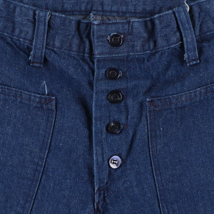 Miller CONTACT sailor pants, women's size L (w27) unclear blue type Vintage Second Hand