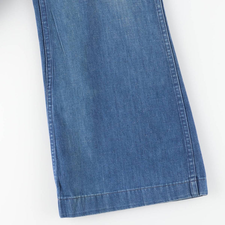 1980'S US Military Sailor Pants, Made in USA, Size 29R, Women's L (W27), Vintage Sailor Pants cotton blue type Vintage Second Hand