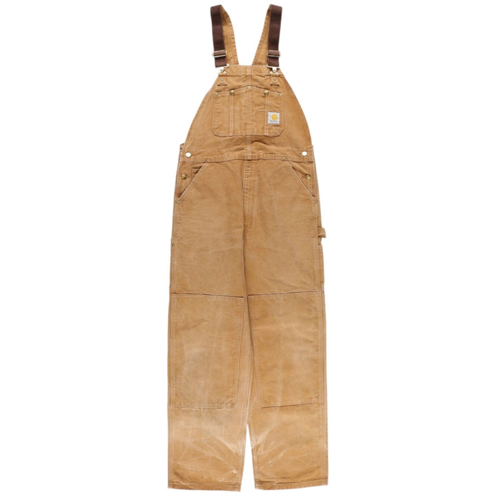 2000'S Carhartt Double Knee Duck Overalls, Men's Size W36 cotton brown type Vintage Second Hand