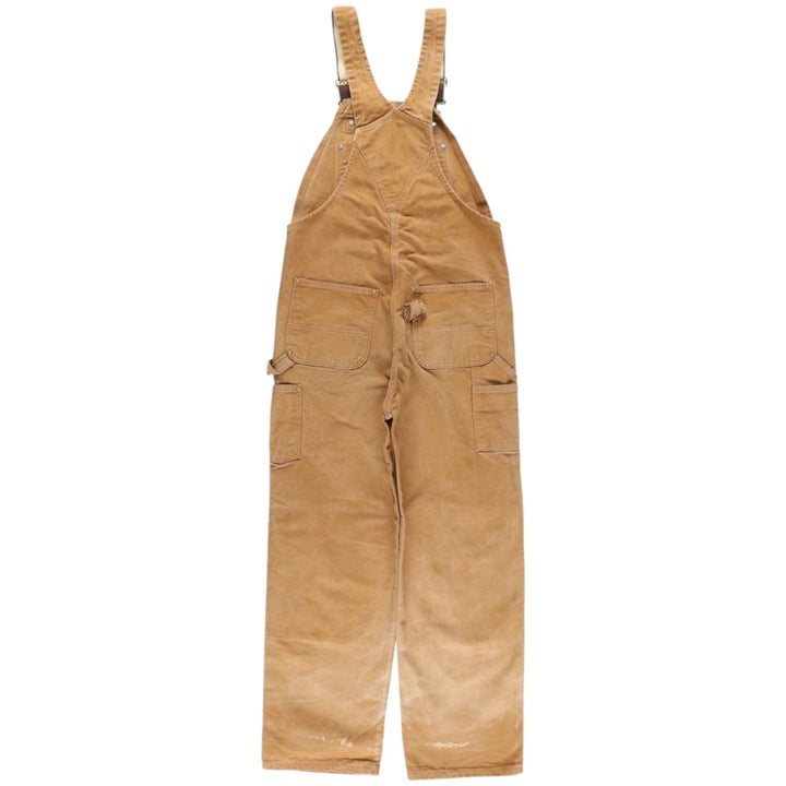 2000'S Carhartt Double Knee Duck Overalls, Men's Size W36 cotton brown type Vintage Second Hand