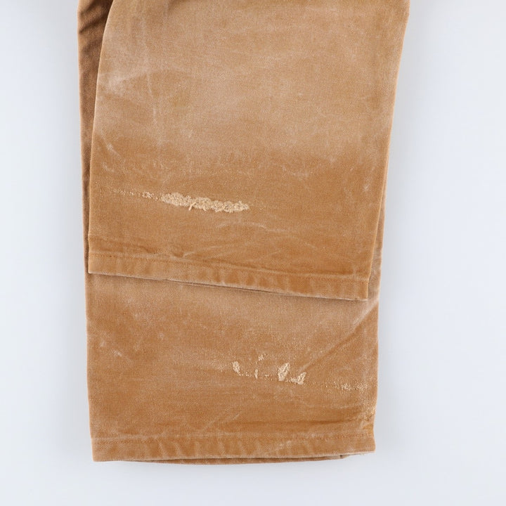 2000'S Carhartt Double Knee Duck Overalls, Men's Size W36 cotton brown type Vintage Second Hand