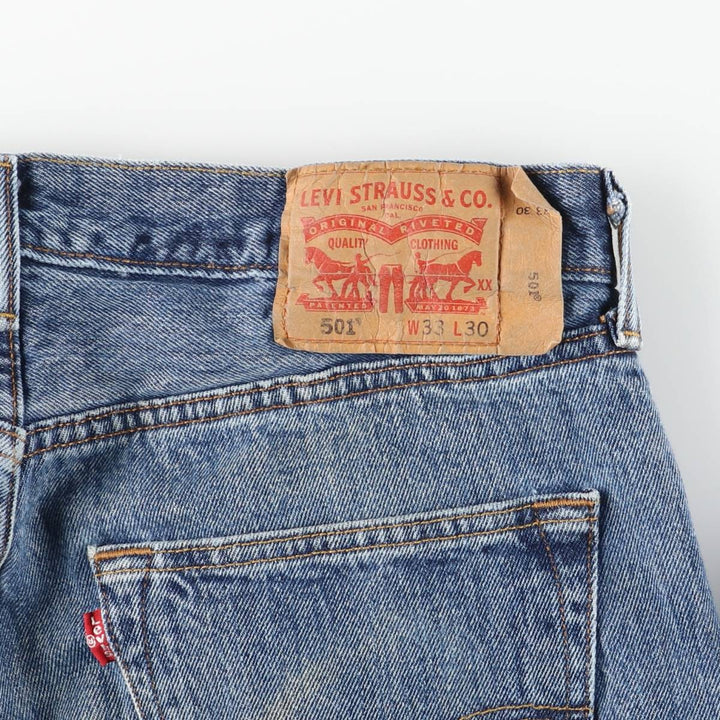 Levi's 501 straight denim pants for men, size W33 cotton blue type Vintage Second Hand