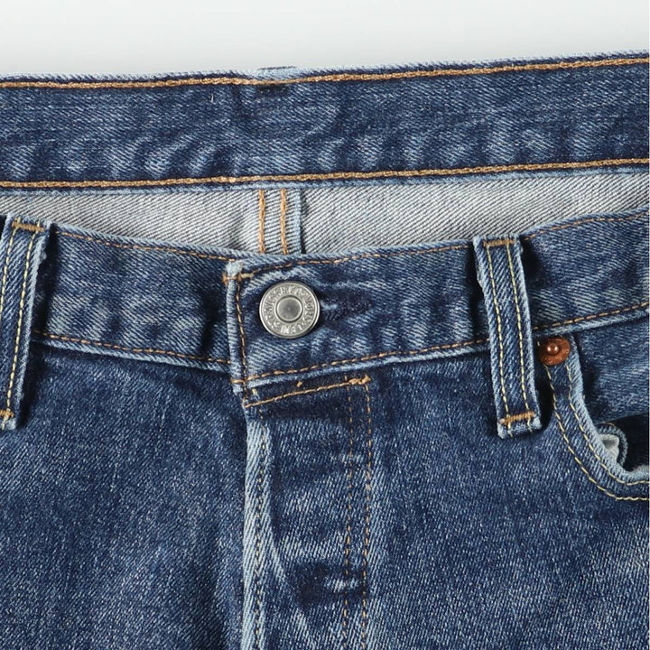 Levi's 501 straight denim pants for men, size W34 cotton blue type Vintage Second Hand
