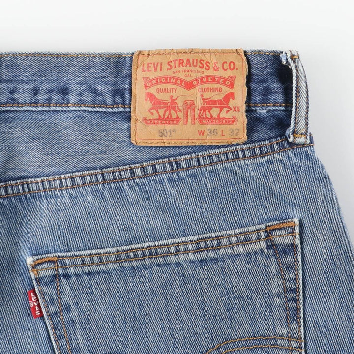 Levi's 501 straight denim pants for men, size W36 cotton blue type Vintage Second Hand