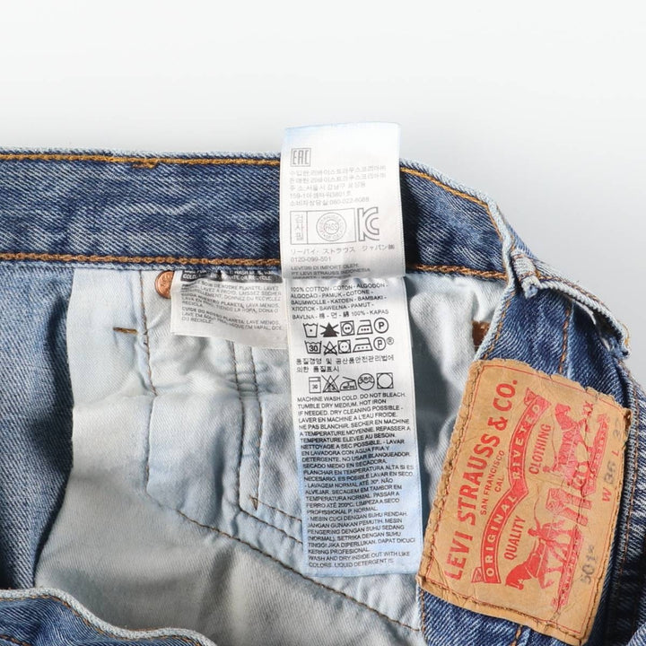 Levi's 501 straight denim pants for men, size W36 cotton blue type Vintage Second Hand