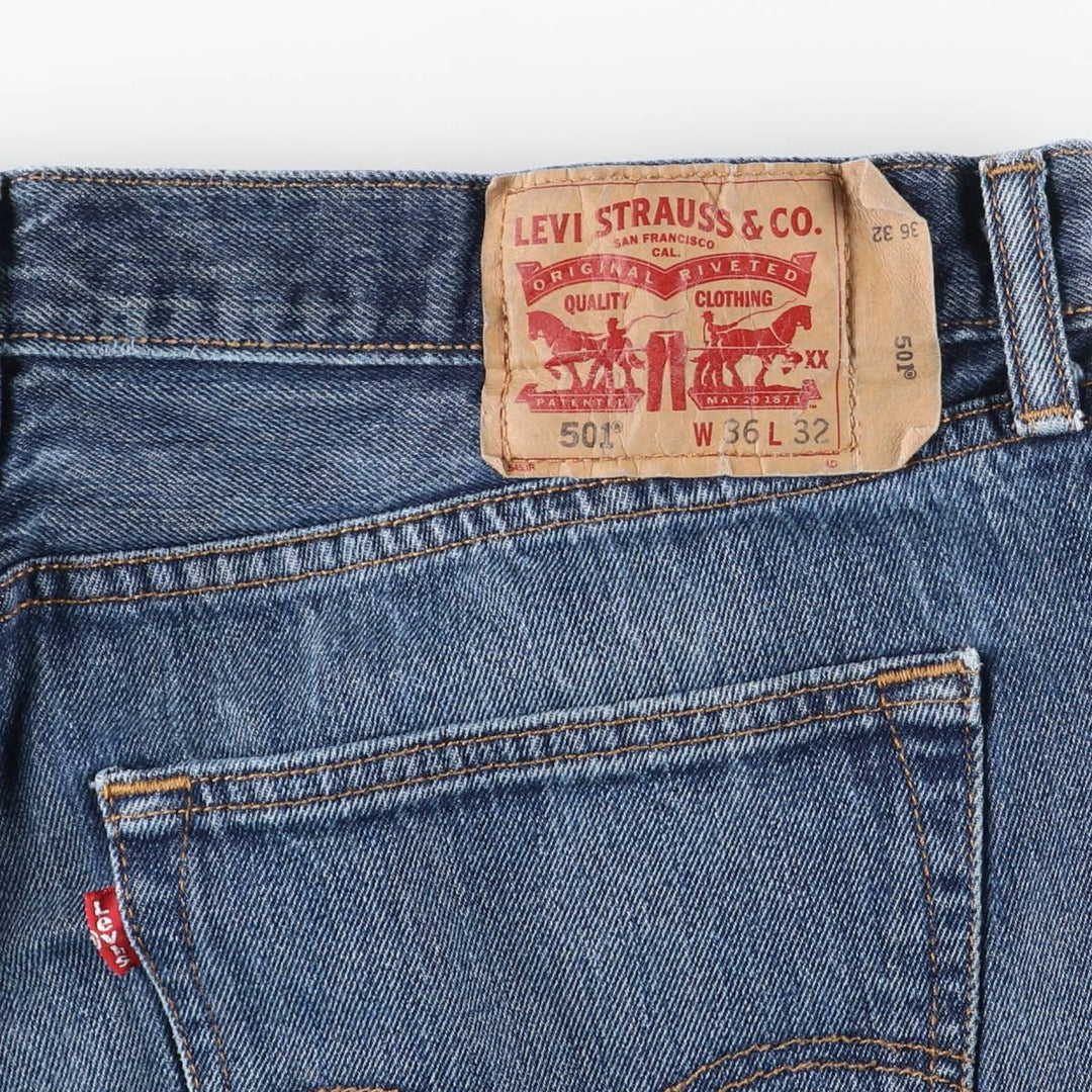 Levi's 501 straight denim pants for men, size W36 cotton blue type Vintage Second Hand