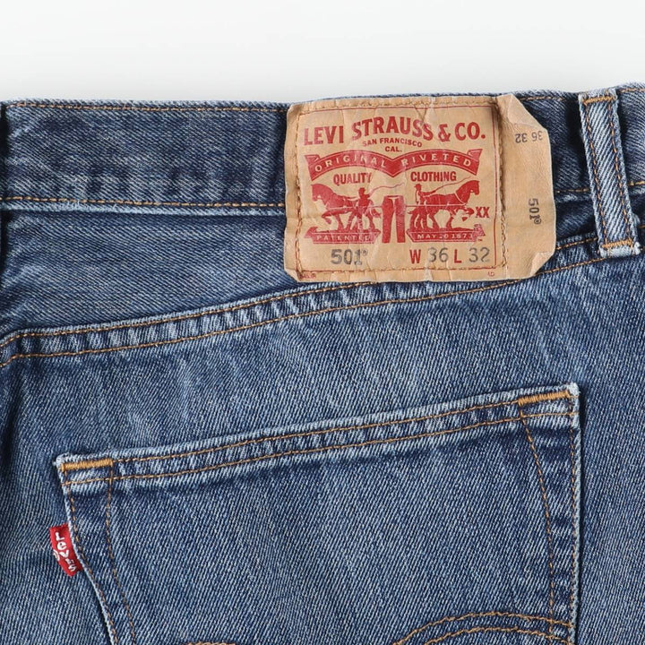 Levi's 501 straight denim pants for men, size W36 cotton blue type Vintage Second Hand