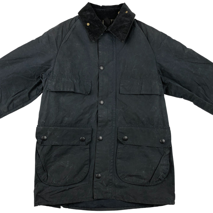1980'S Barbour Bedale 2 Warrant Waxed Cotton Oiled Jacket, Made in England, Size 33.9" cotton navy blue type Vintage Second Hand