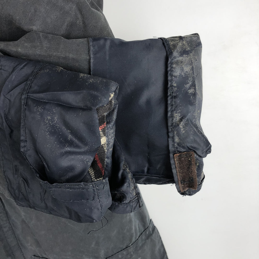 1980'S Barbour Bedale 2 Warrant Waxed Cotton Oiled Jacket, Made in England, Size 33.9" cotton navy blue type Vintage Second Hand