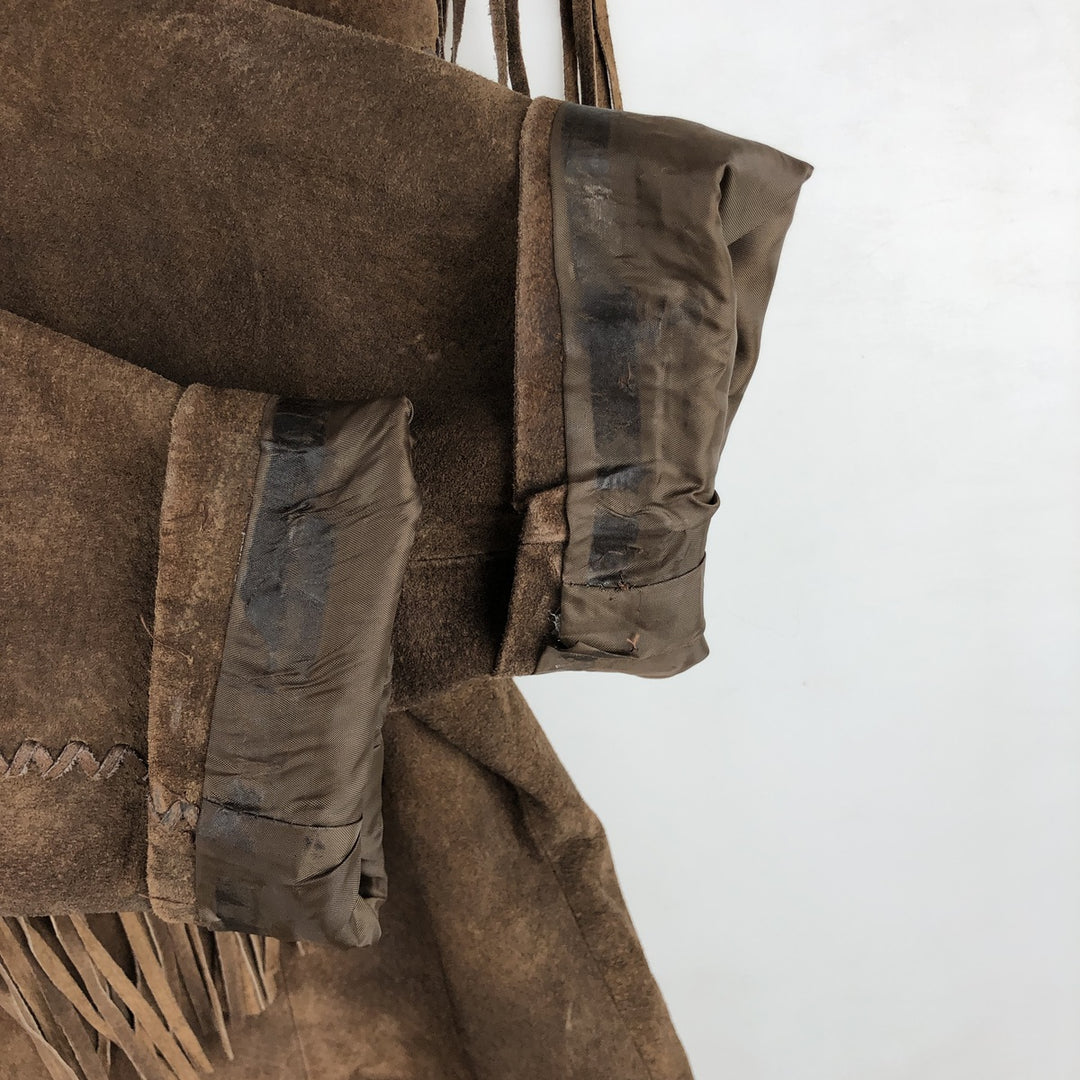Vintage 90'S Cripple Creek suede leather jacket, women's size L Genuine suede leather brown type Vintage Second Hand