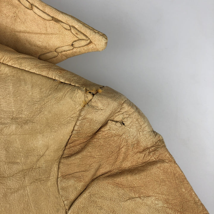 Vintage 60s-70'S "As You Like It" Leather Jacket, Women's Size XS genuine leather Khaki type beige Vintage Second Hand
