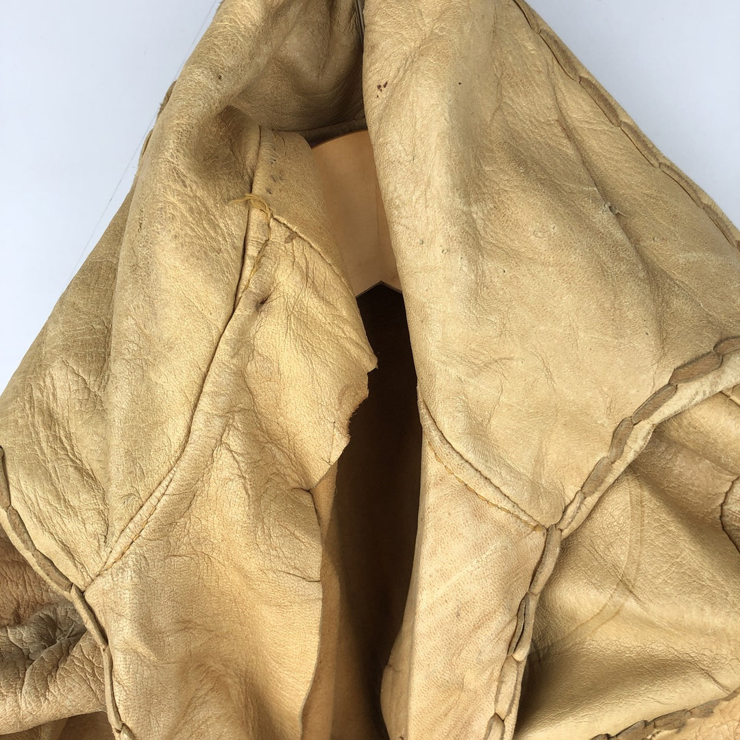 Vintage 60s-70'S "As You Like It" Leather Jacket, Women's Size XS genuine leather Khaki type beige Vintage Second Hand