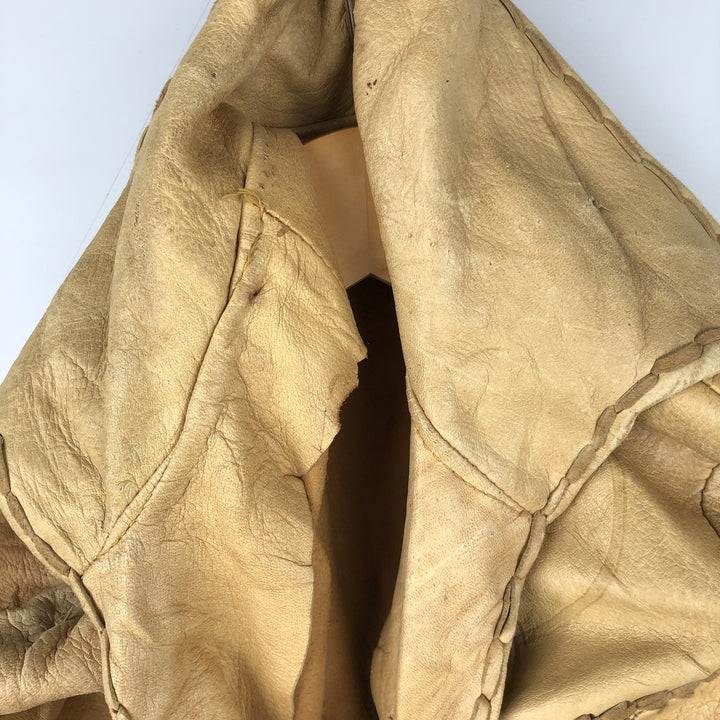 Vintage 60s-70'S "As You Like It" Leather Jacket, Women's Size XS genuine leather Khaki type beige Vintage Second Hand