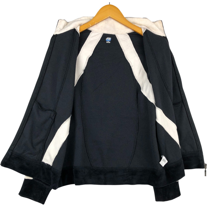 SJB Velour Jersey Track Jacket, Women's Size M cotton black type Vintage Second Hand