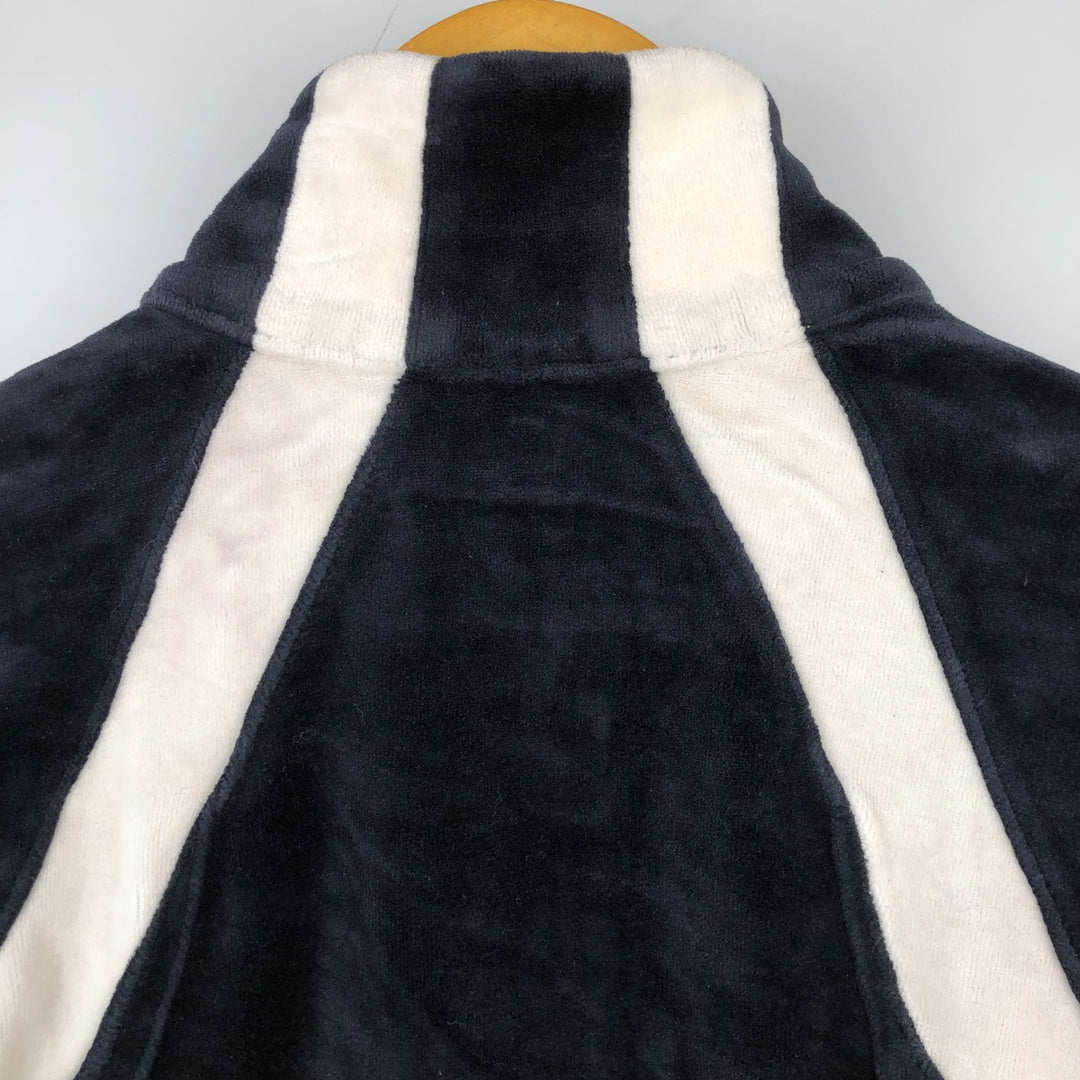 SJB Velour Jersey Track Jacket, Women's Size M cotton black type Vintage Second Hand