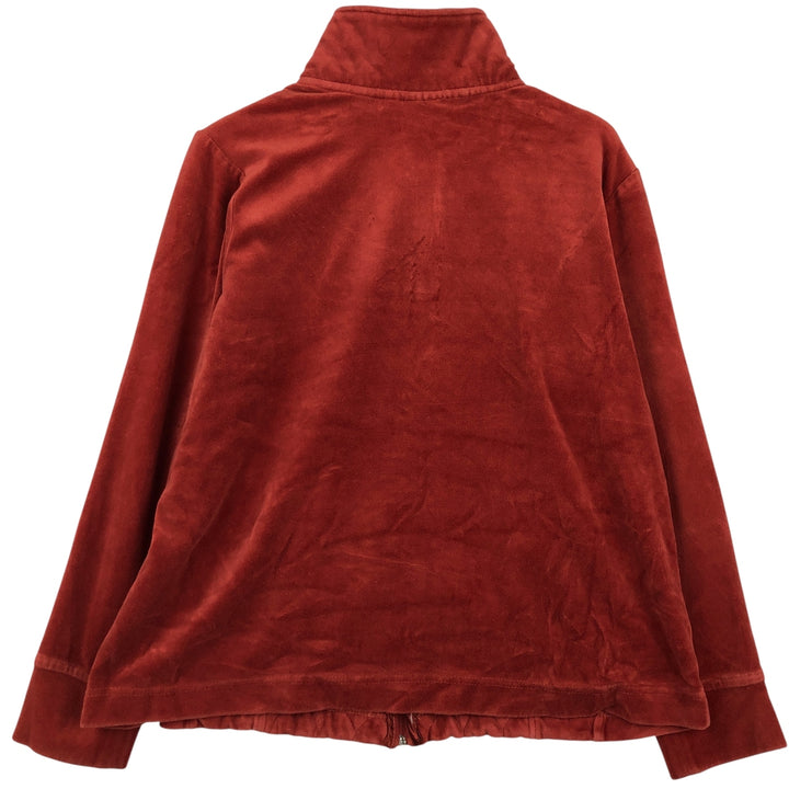 d and co. Padded Velour Jacket, Women's Size Medium cotton orange type Vintage Second Hand