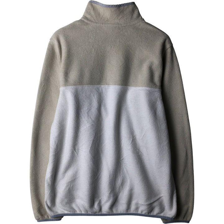 Patagonia Lightweight Synchilla Snap-T Half-Snap Two-Tone Fleece Pullover, Women's Size L polyester unbleached Vintage Second Hand